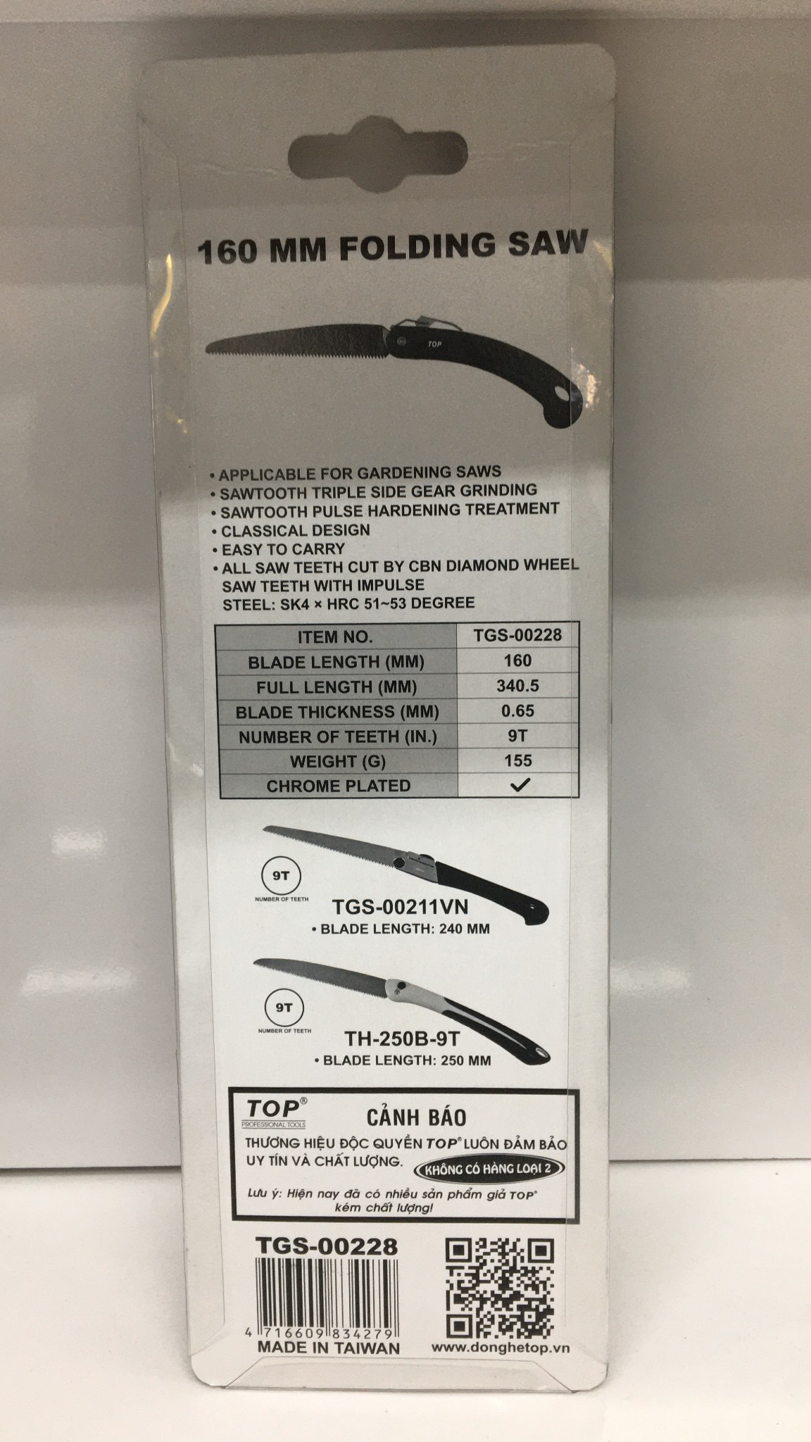 Cưa xếp cầm tay TOP cán đỏ TGS-00228