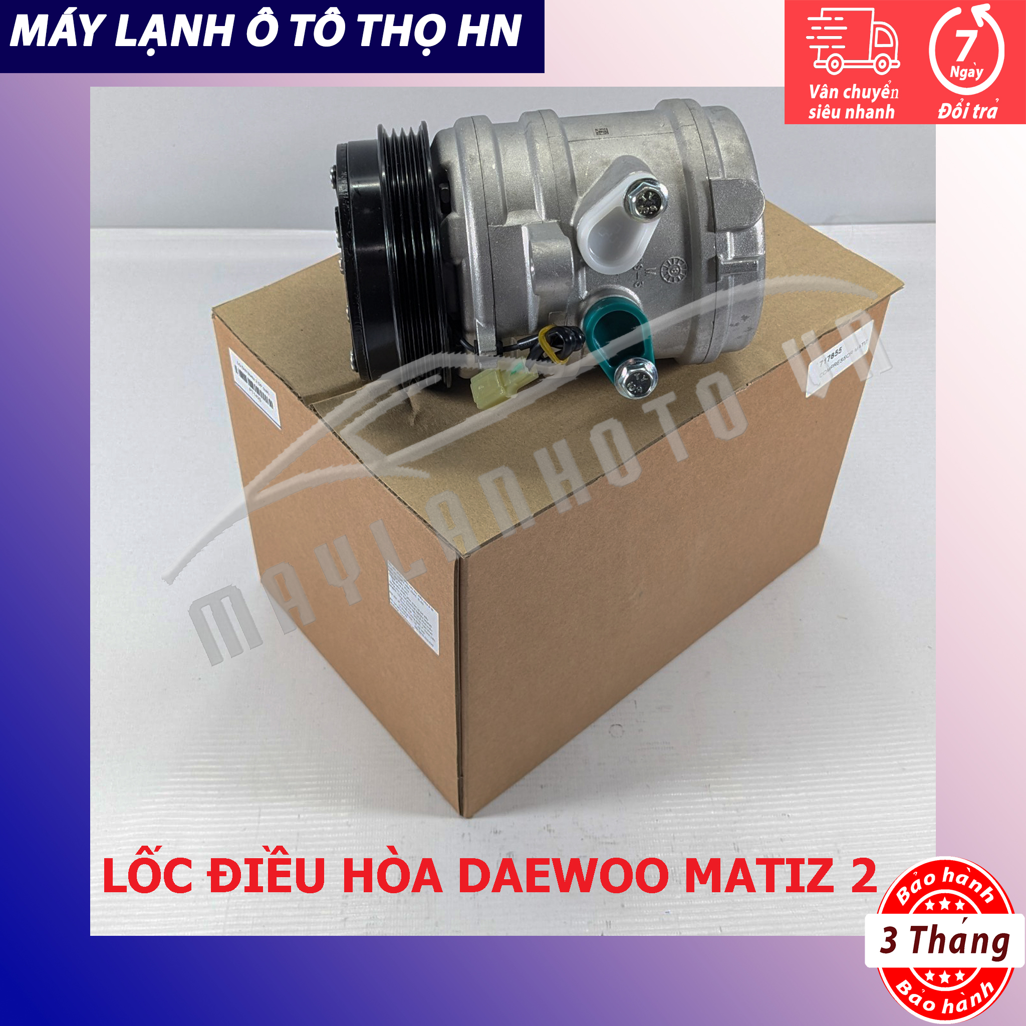 Lốc điều hòa Daewoo Matiz 2 / 3 - Chevrolet Spark 2006 2007 2008 2009 2010 Hàng xịn Hàn Quốc 06 07 08 09 10