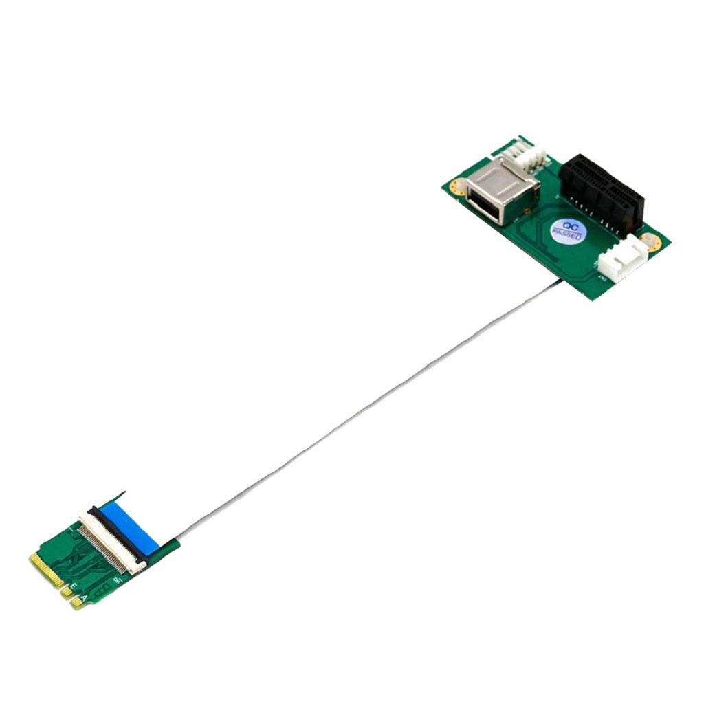 PCI E X1 / X4 / X8 / X16 to NGFF M.2 Key A / E Adapter Card with USB Port And FPC Cable