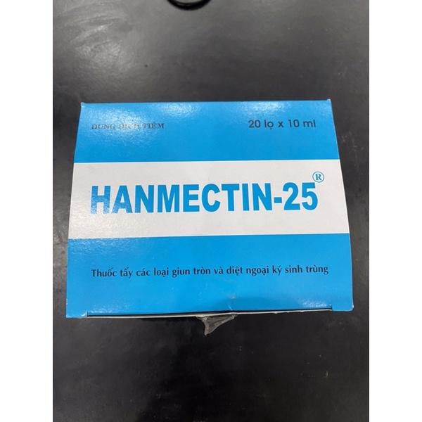 [THÚ Y] 1 lọ HANMECTIN-25 loại 10 ml Dùng cho bọ chét, mòng, ve, rận trên trâu bò lợn chó mèo