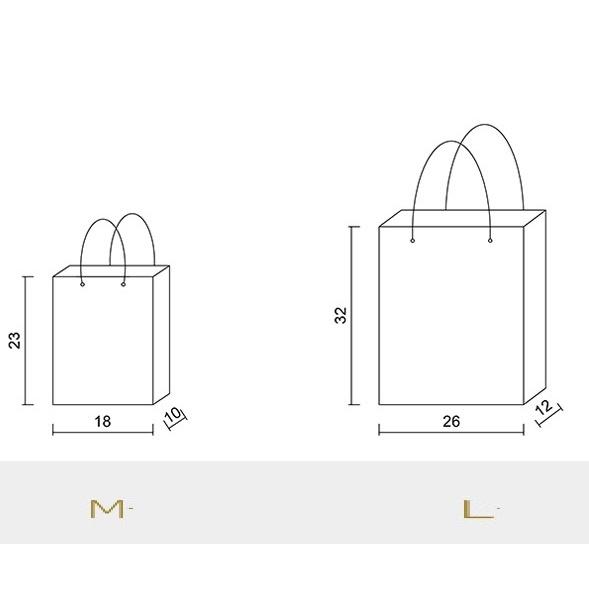 Túi giấy đựng quà dọc dây quai dù 2 size họa tiết đàn cá ngộ ngĩnh dễ thương Q1021 - HỒNG