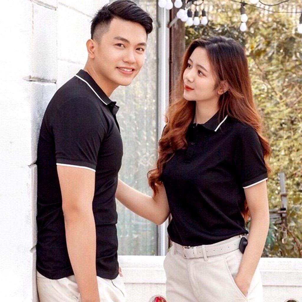 Combo 2 Áo Thun Có Cổ vải Cá Sấu Mè Cao Cấp Có Viền Mặc Rất Năng Động