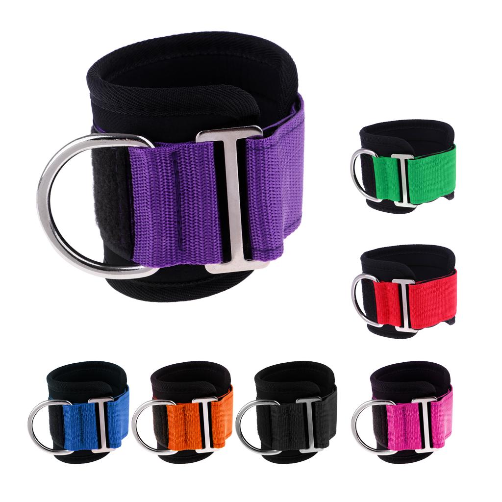 Fitness Ankle Straps Strength Pull Exercise Training Anchor D-ring Green