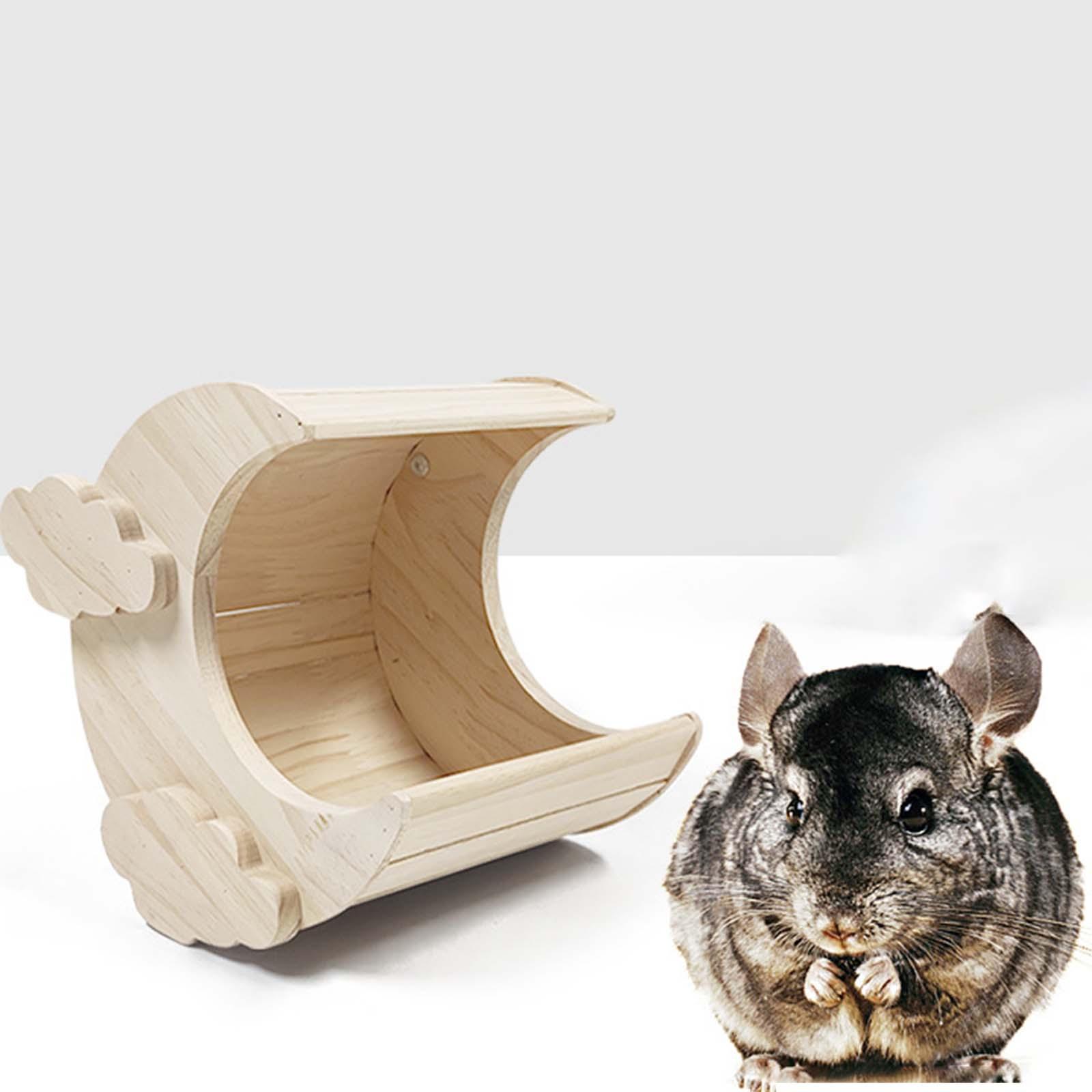 Hamster House Hut Wooden Rabbit Castle for Rat Small Animals Hamsters