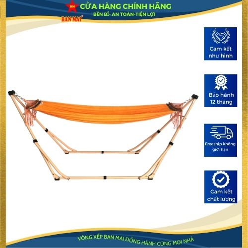 Bộ võng xếp BAN MAI: khung sơn tĩnh điện VIP và lưới mềm dày 99