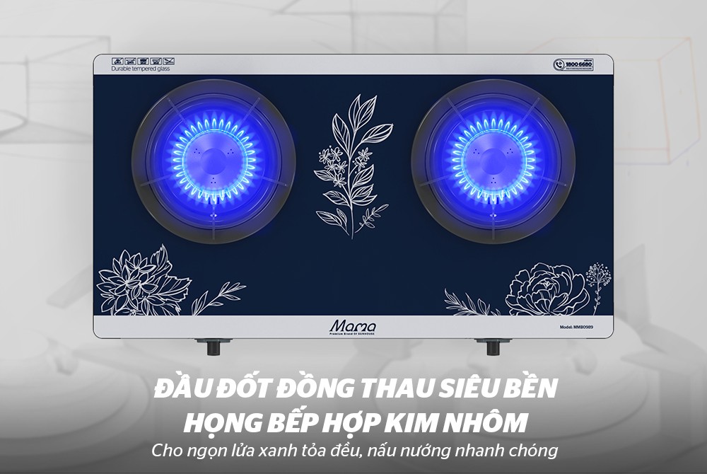 Bếp Gas Dương Kính SUNHOUSE MAMA MMB0989 - Hàng Chính Hãng