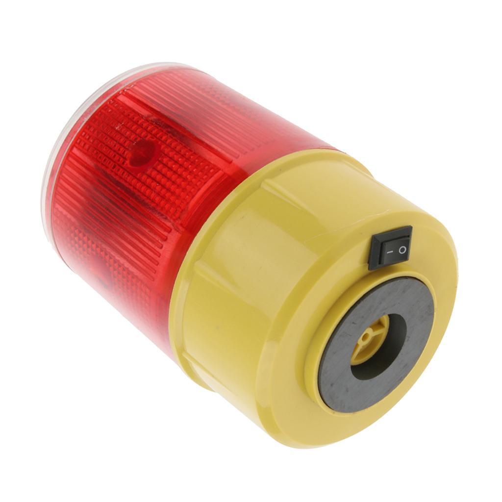 Solar Powered Emergency LED Beacon Light, Strobe Flashing Warning Lights - 3.7V