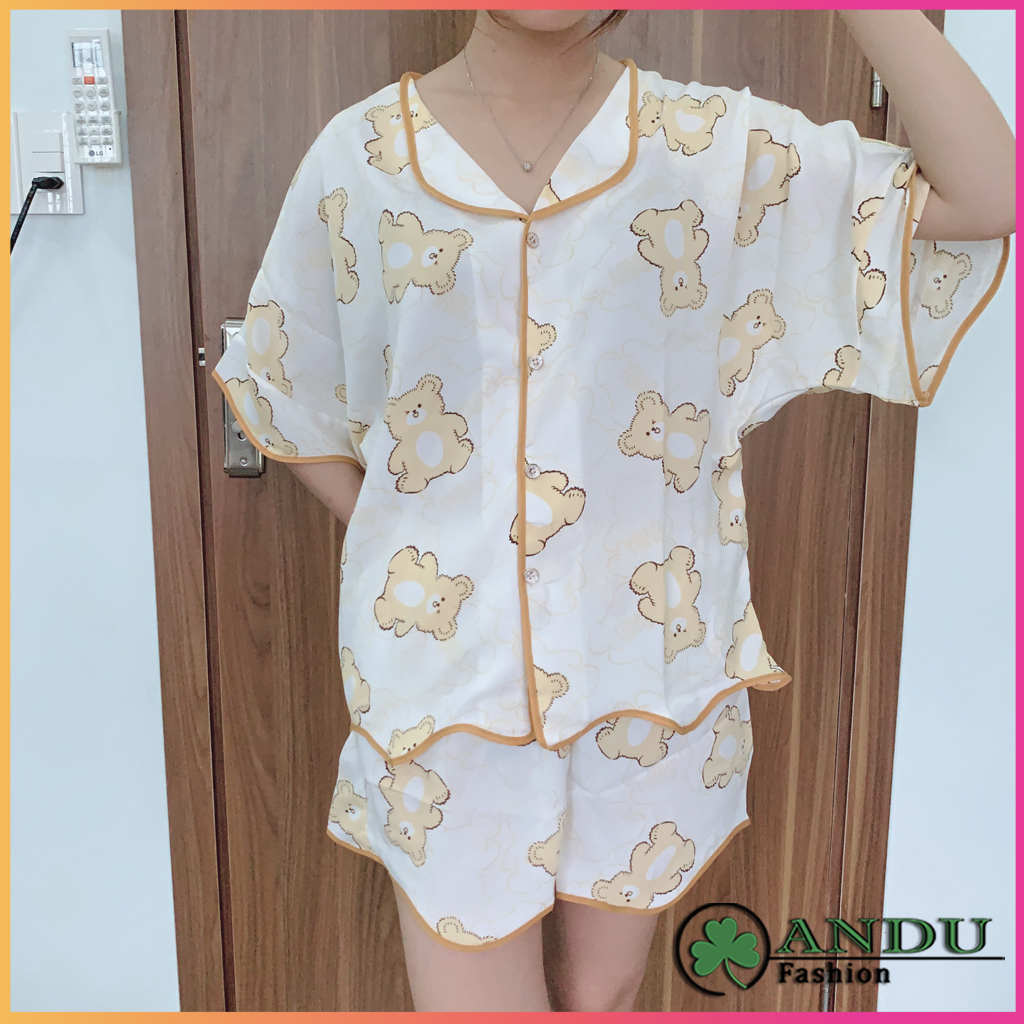 Đồ Bộ Nữ Pijama Lụa Mango Cao Cấp Tay Dài Quần Dài, Đồ mặc nhà, Đồ Bộ dài, ĐỒ bộ đùi, Pijama mặc nhà, Set Quần Áo Mặc Nhà Họa Tiết Dễ Thương