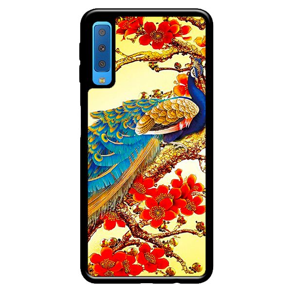 Ốp lưng cho Samsung Galaxy A50  mẫu chim công 5 - Hàng chính hãng