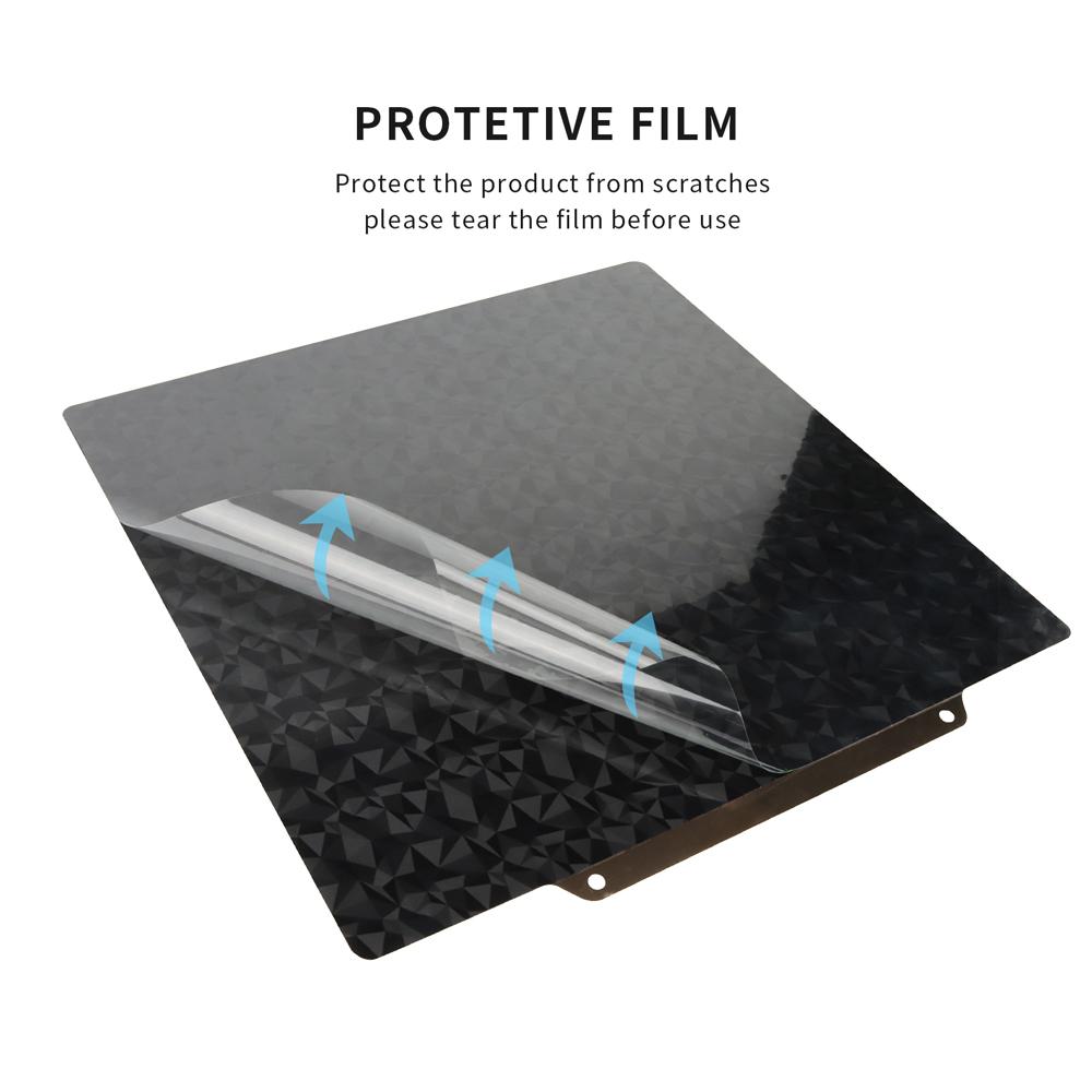 Giường mới được làm nóng đôi PEO PEI Spring Steel Tờ Bed Pei Base từ trường 180/220/235/310mm cho máy in 3D Ender 3 Nâng cấp Ender 5