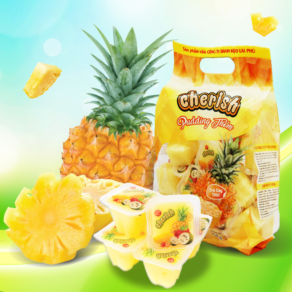 Thạch pudding Cherish vị Thơm 850g