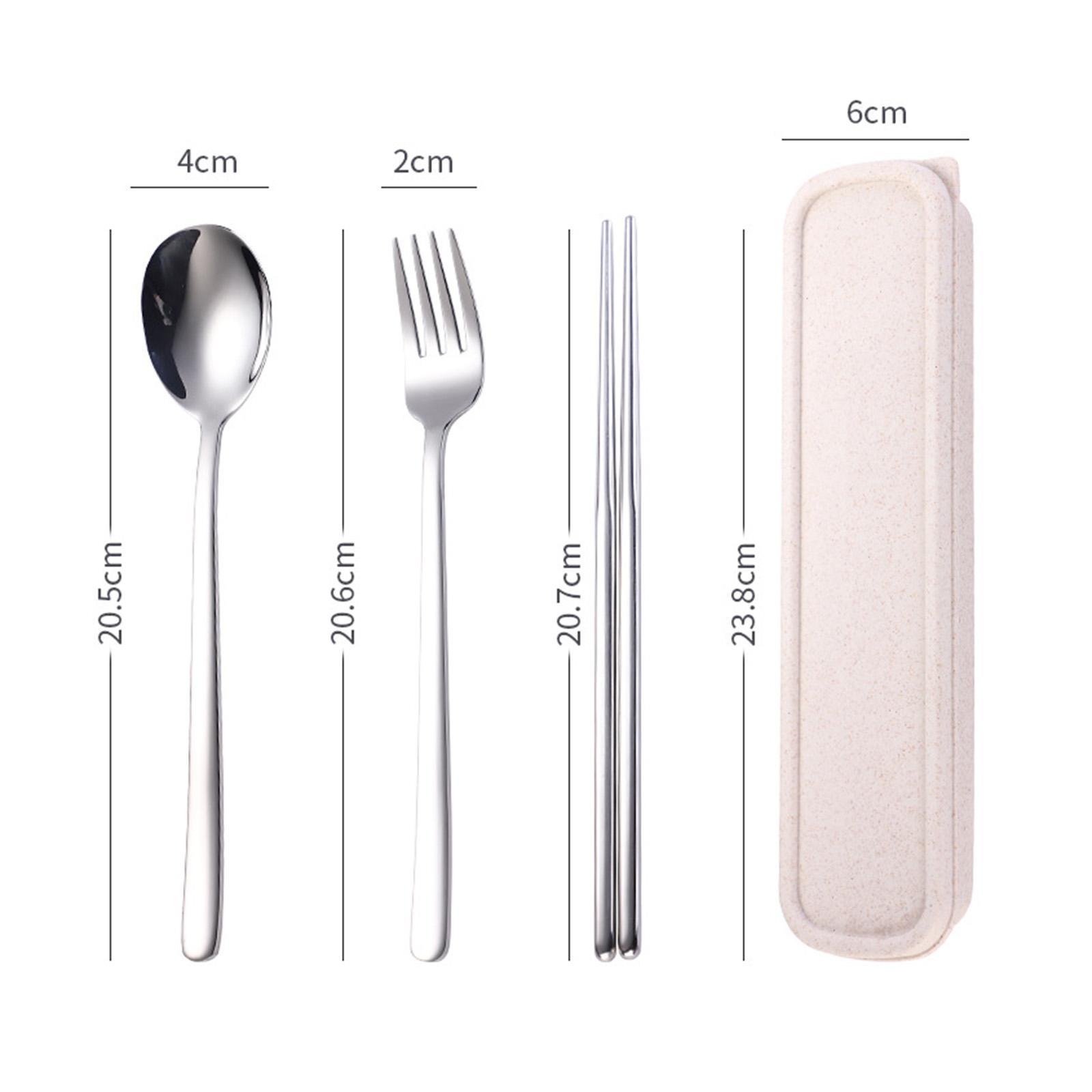 3x Cutlery Set Modern Flatware Utensil Spoon Fork Chopsticks for Childs Kids