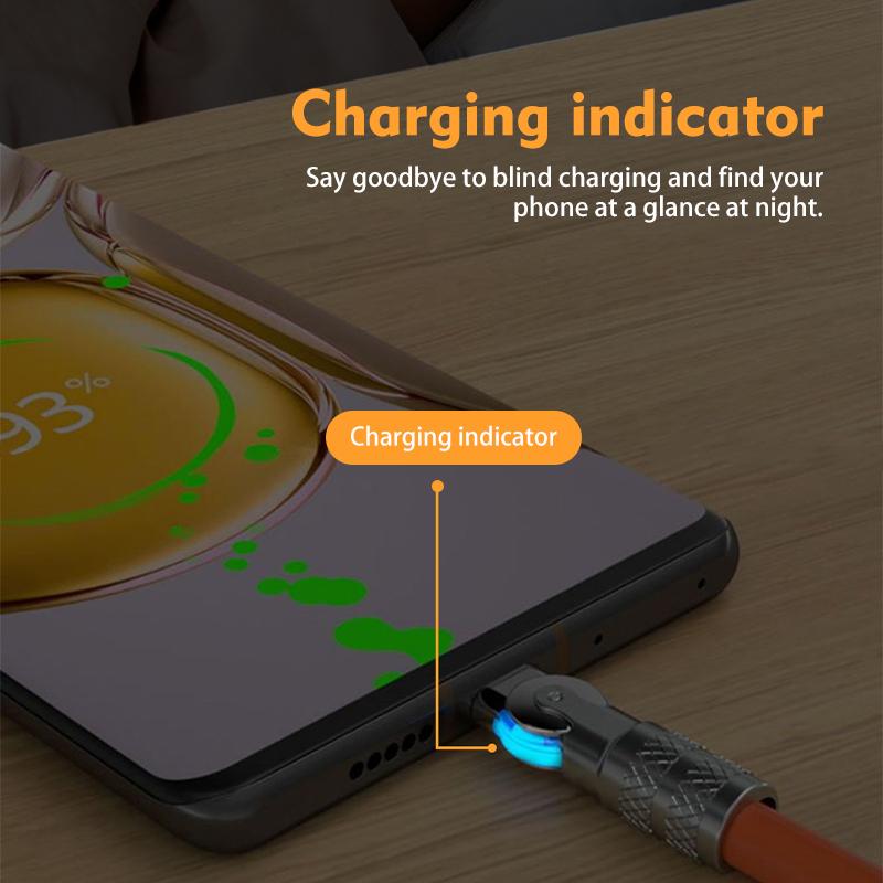 Dây cáp sạc nhanh 120W 6A bằng hợp kim kẽm và silicon cho iphone / type-c,hỗ trợ sạc nhanh ,chiều dài cáp 1-2m