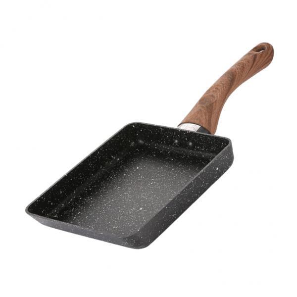 2X Japanese Non-Stick Fry Pan Skillet Tamagoyaki Sandwich Cookware 5"x7" Black