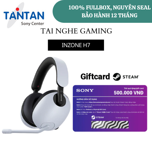 Tai nghe chơi game không dây Sony INZONE H7- Hỗ trợ 360 Spatial Sound dành cho Chơi game-Micro boom-Pin 40h | Hàng Chính Hãng