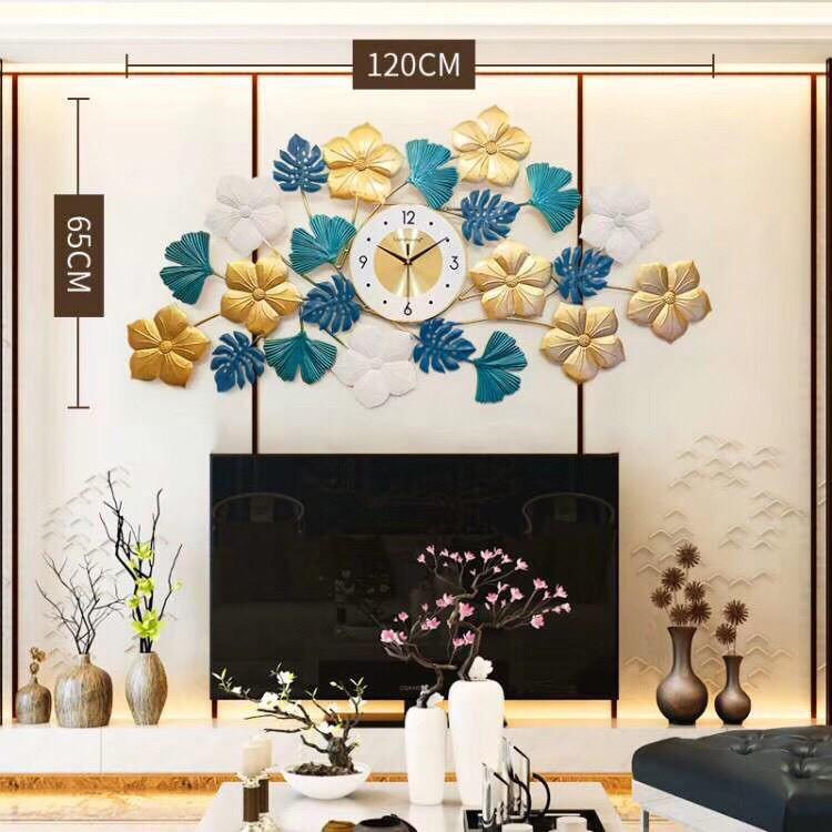 Đồng Hồ Treo Tường Mẫu Deco Nghệ Thuật 120*65cm -