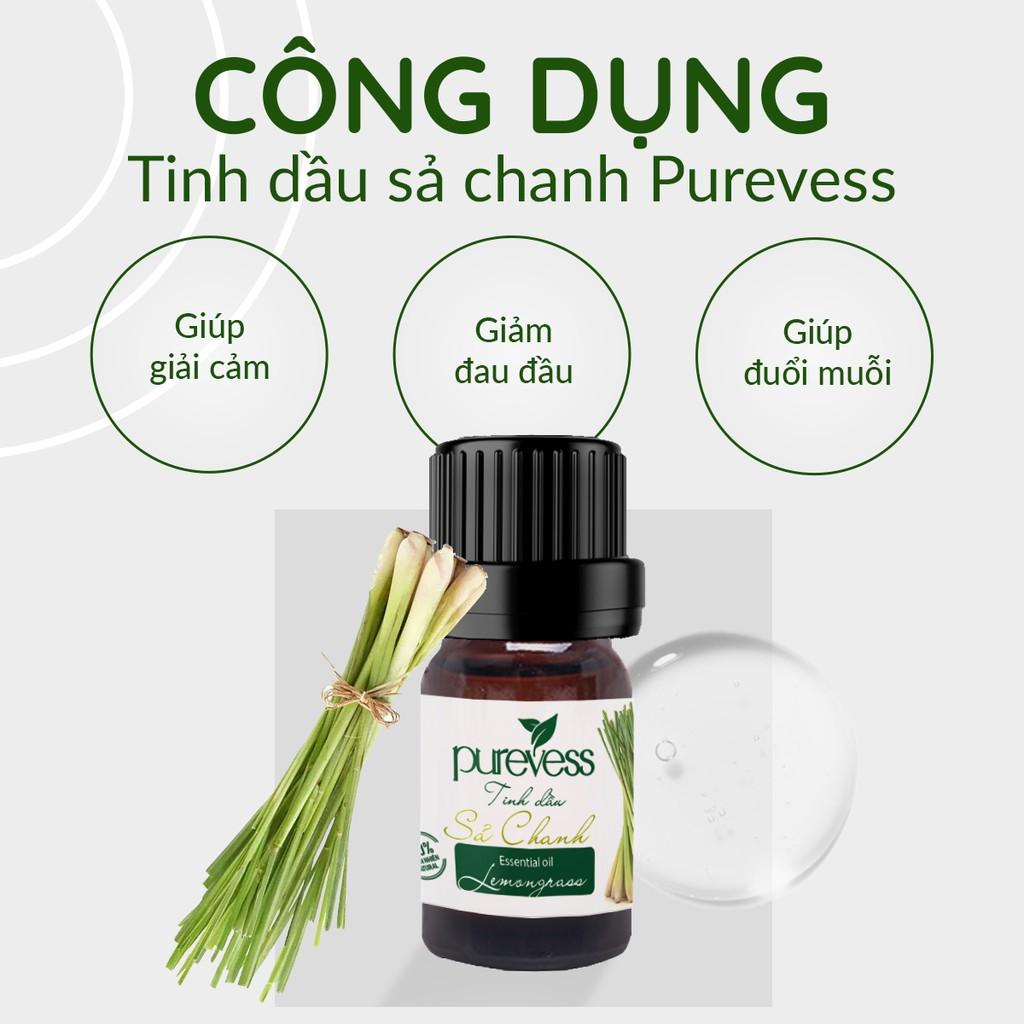 Tinh dầu Sả Chanh thơm phòng đuổi muỗi Purevess 15ml