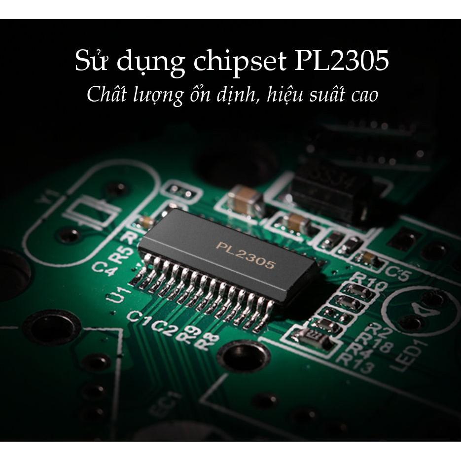 Cáp máy in UGREEN US167 20793 dài 1m USB 2.0 sang cổng BD25 Parallel - Hàng chính hãng