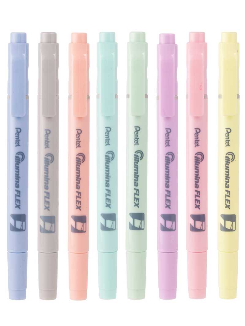 Bộ 8 bút đánh dấu Pentel Illumina Flex Twin Tip Highlighter - Bold/Five