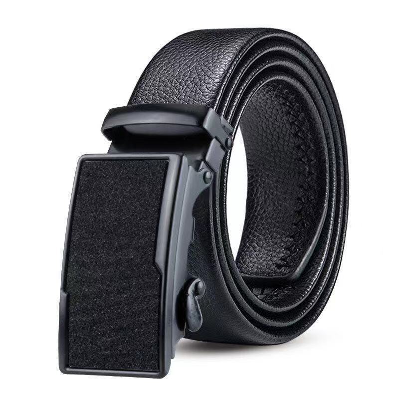 Thắt Lưng Dây Nịt Nam Khóa Tự Động Giản Dị Mặt Đen Nhám  DT131