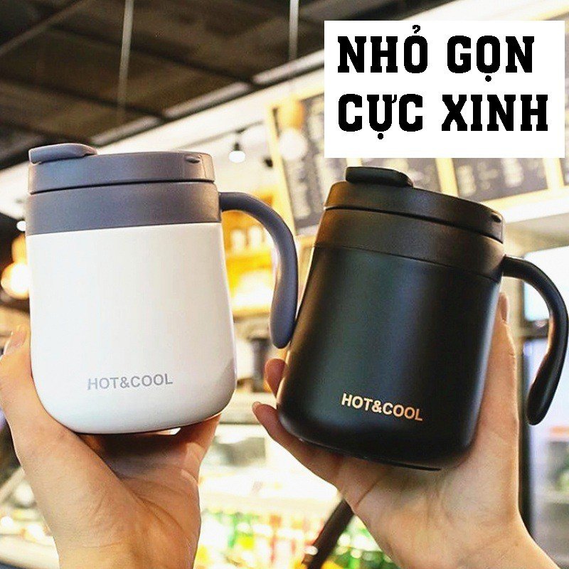 Cốc Giữ Nhiệt Hot&amp;Cool có tay cầm dung tích 350ML - INOX 304 cao cấp