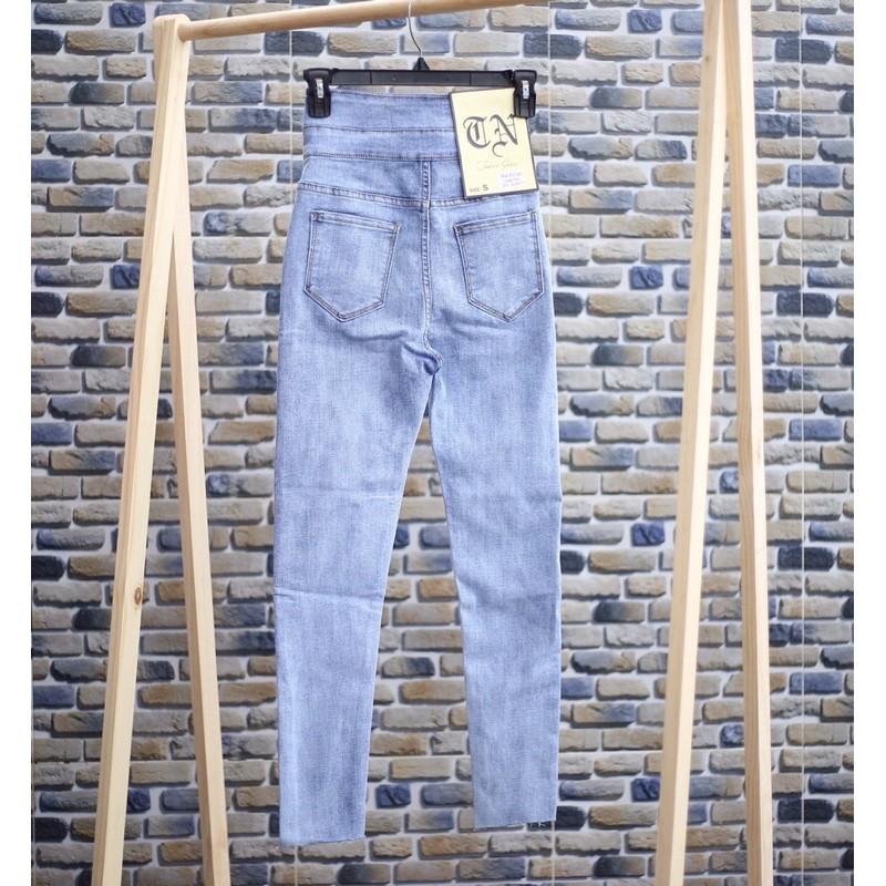 Quần jean nữ lưng siêu cao form dáng ôm, chần đường may Ms 4250