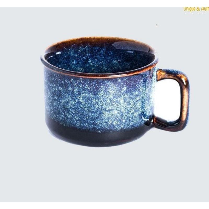Cốc Cafe 8x5cm dung tích 100ml Men Xanh Hoả Biến - Cốc Gốm Sứ Cao Cấp Bát Tràng
