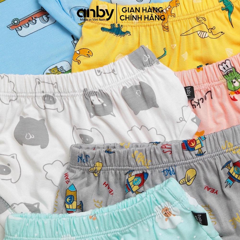 Bộ áo cộc tay quần chip cho bé gái bé trai ANBY họa tiết dễ thương thích hợp trẻ em từ 0-5 tuổi