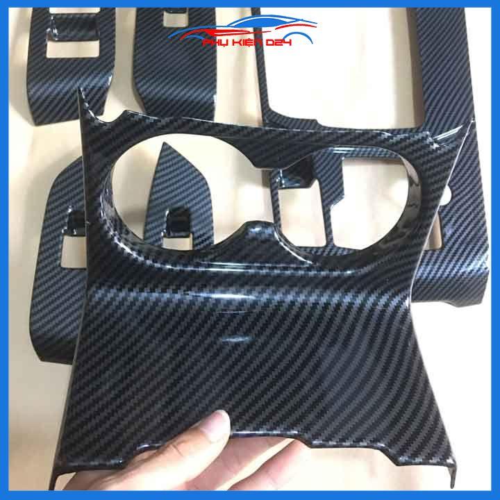 Ốp nội thất cho xe ô tô CX5, CX-5 2017-2018-2019-2020-2021-2022 vân Cacbon ABS bảo vệ chống trầy xước và làm đẹp xe