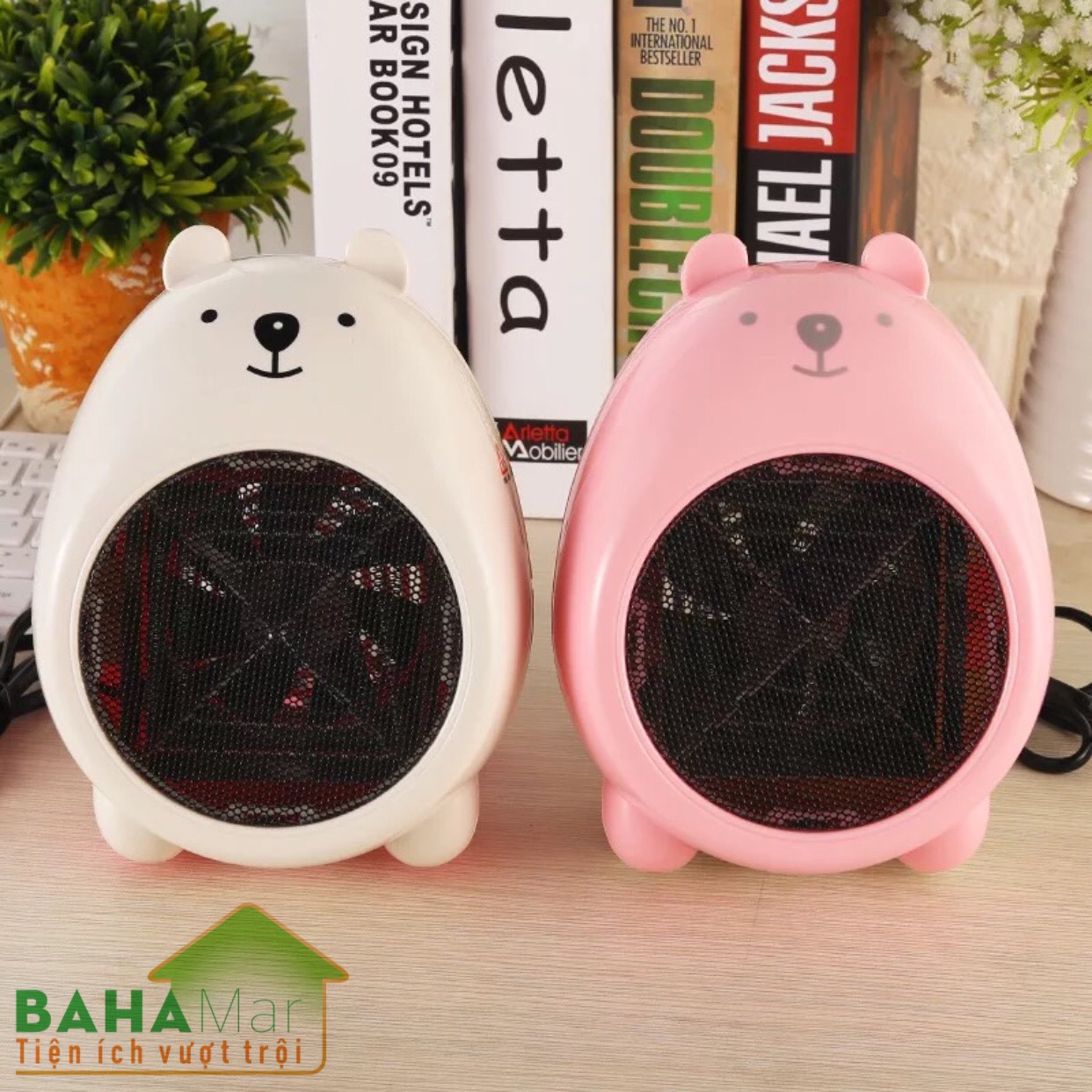 QUẠT SƯỞI ĐIỆN MINI HÌNH GẤU "BAHAMAR" tạo gió ấm thích hợp để phòng ngủ, bàn làm việc . Gió ấm không khô thích hợp cả với các em bé