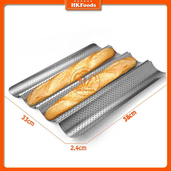 Khay Nướng Bánh Mì Pháp Baguette 4 Rãnh