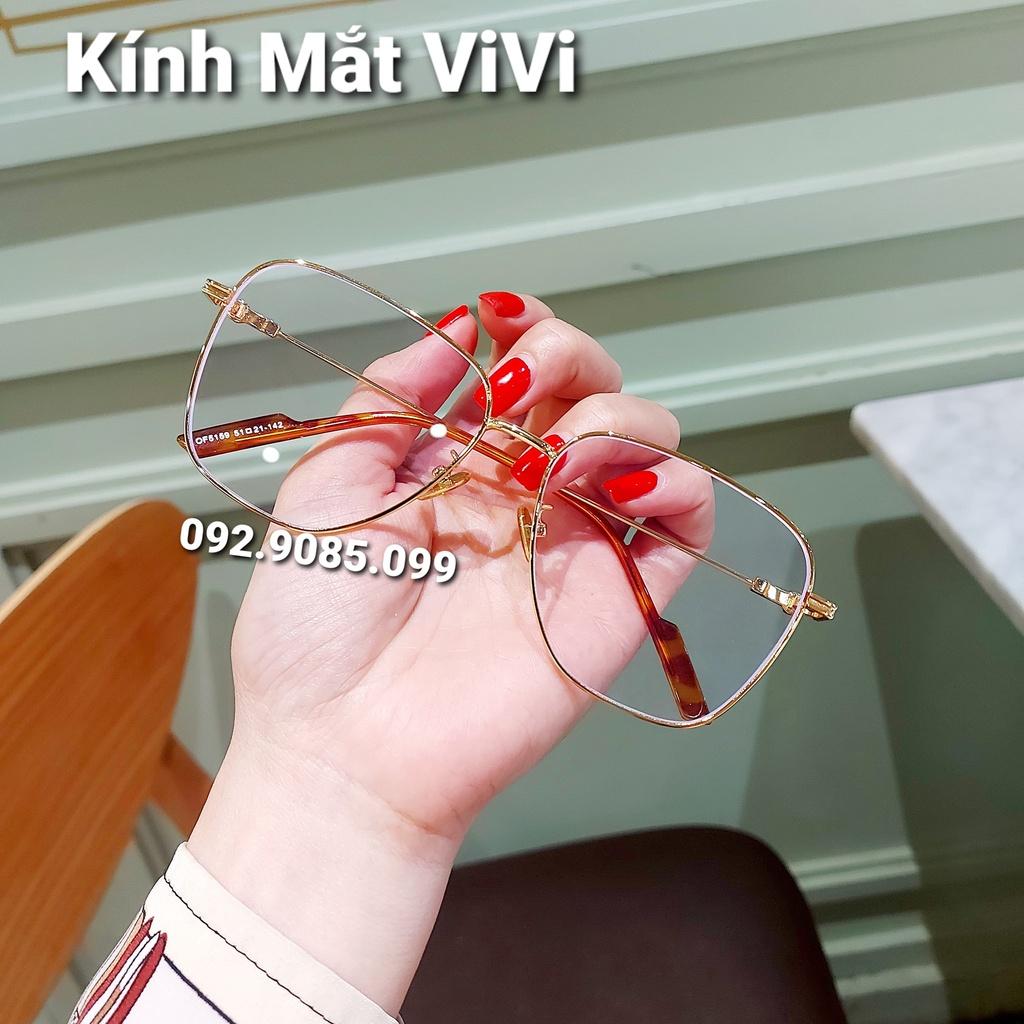 Kính mát nam nữ mắt vuông vát cạnh kim loại chống UV màu sắc thời trang VIVIEYEWEAR OF5159