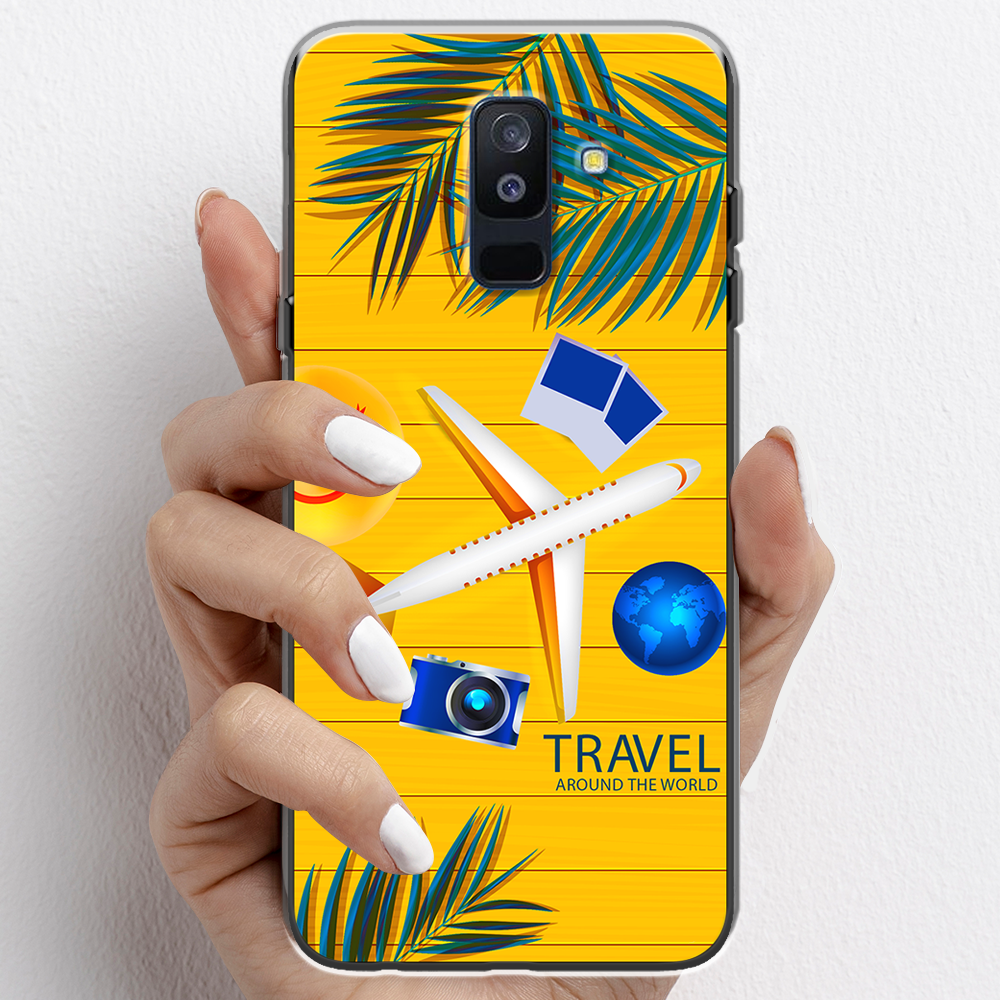 Ốp lưng cho Samsung A6 2018, Samsung A6 Plus nhựa TPU mẫu Máy bay