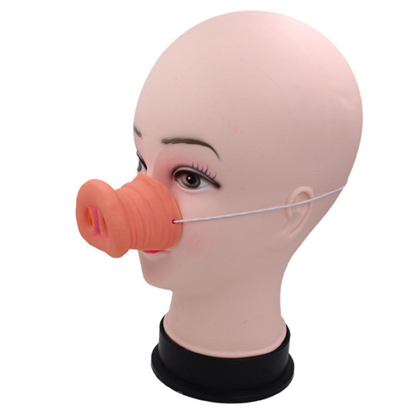 Simulation Pig Nose Prop Costume Accessory Dress up Cosplay Rubber Animal Hog Snout for Girls, Boys, Halloween, Festival, Role Play, Party