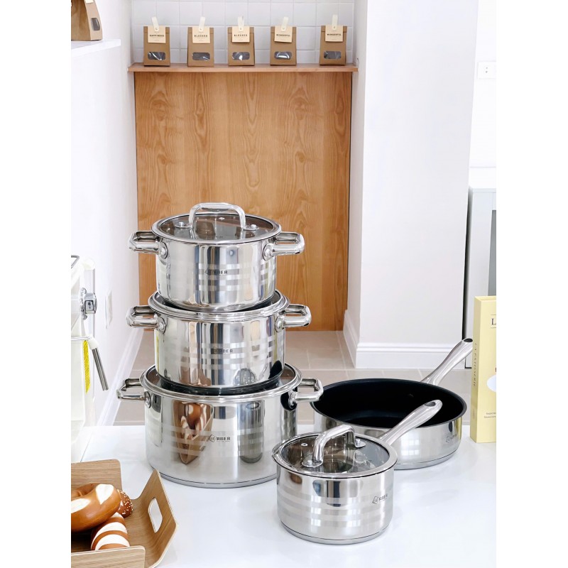 Bộ nồi inox ARBER AN-05Promax Hàng chính hãng