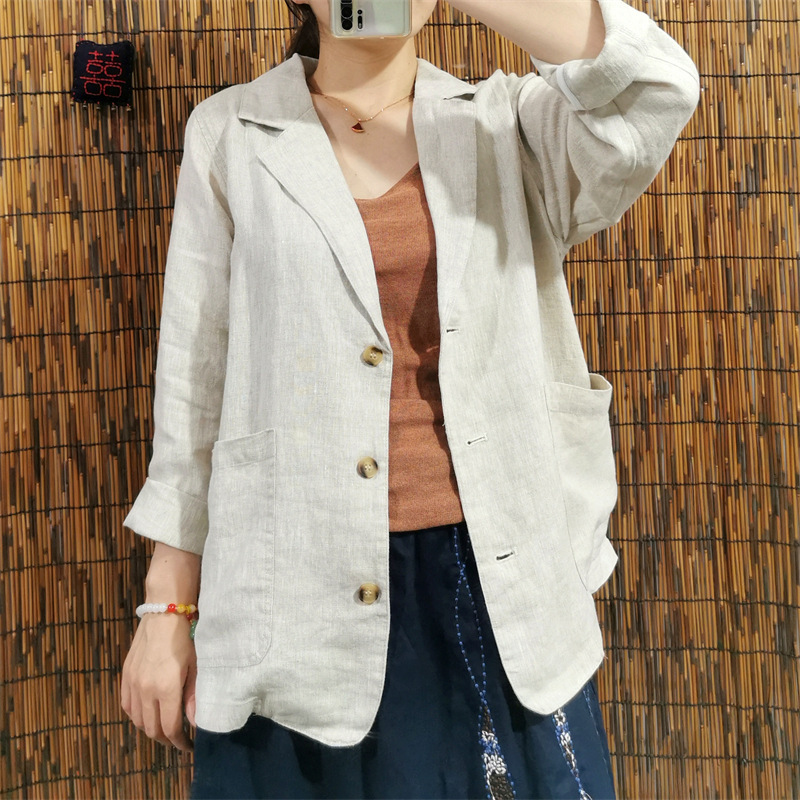 Áo Blazer- Áo Vest Nữ Chất Linen Cao Cấp, Hàng Đẹp Có Túi Bz04