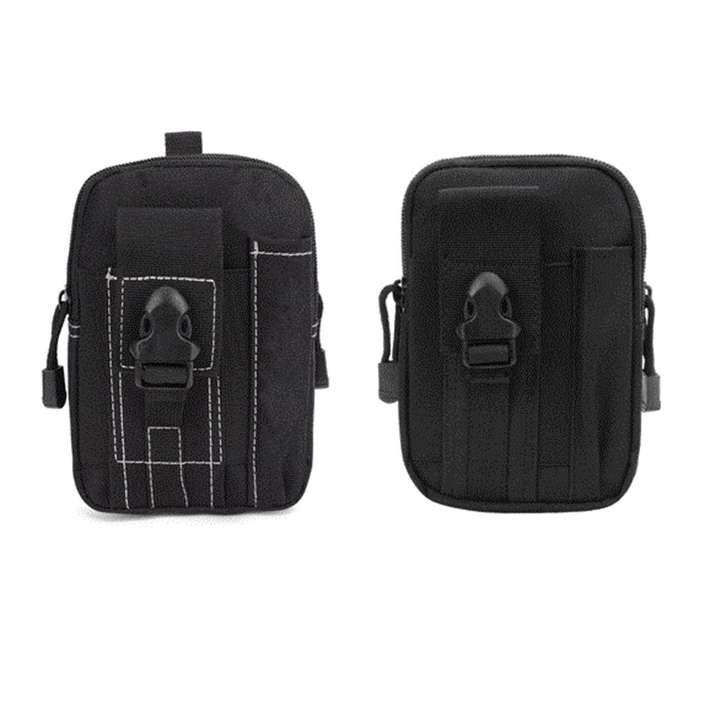 Tactical Compact 600D Oxford Cloth Waterproof Multipurpose Utility Gadget Belt Waist Bag with Cell Phone Holder for Camping Hiking Soprts