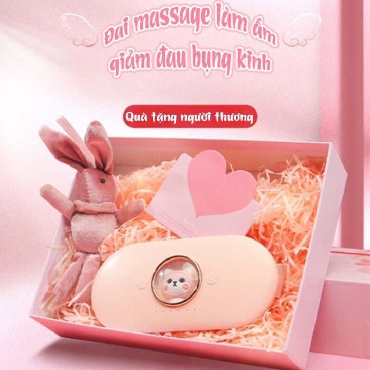 Máy Massage làm ấm bụng, Đai chườm nóng bụng kinh giúp giảm đau bụng kinh nguyệt, làm ấm tử cung cho phụ nữ đến kì