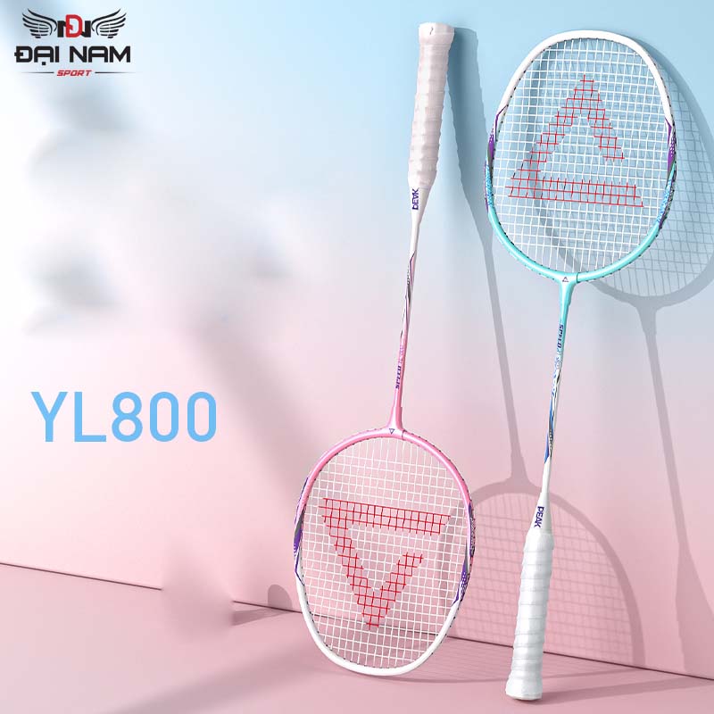 Set 2 Vợt Cầu Lông Căng Sẵn 10kg YL800 Khung Carbon + Tặng Ống Cầu,Cuốn Cán Và Túi Đựng