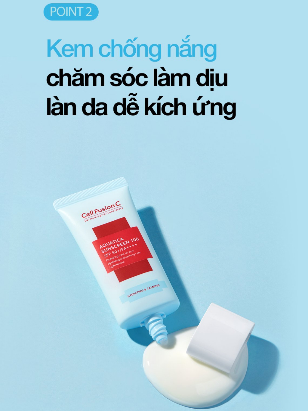 KEM CHỐNG NẮNG CẤP ẨM DỊU DA CELL FUSION C AQUATICA SUNSCREEN 100 SPF 50+/PA++++ 35ML