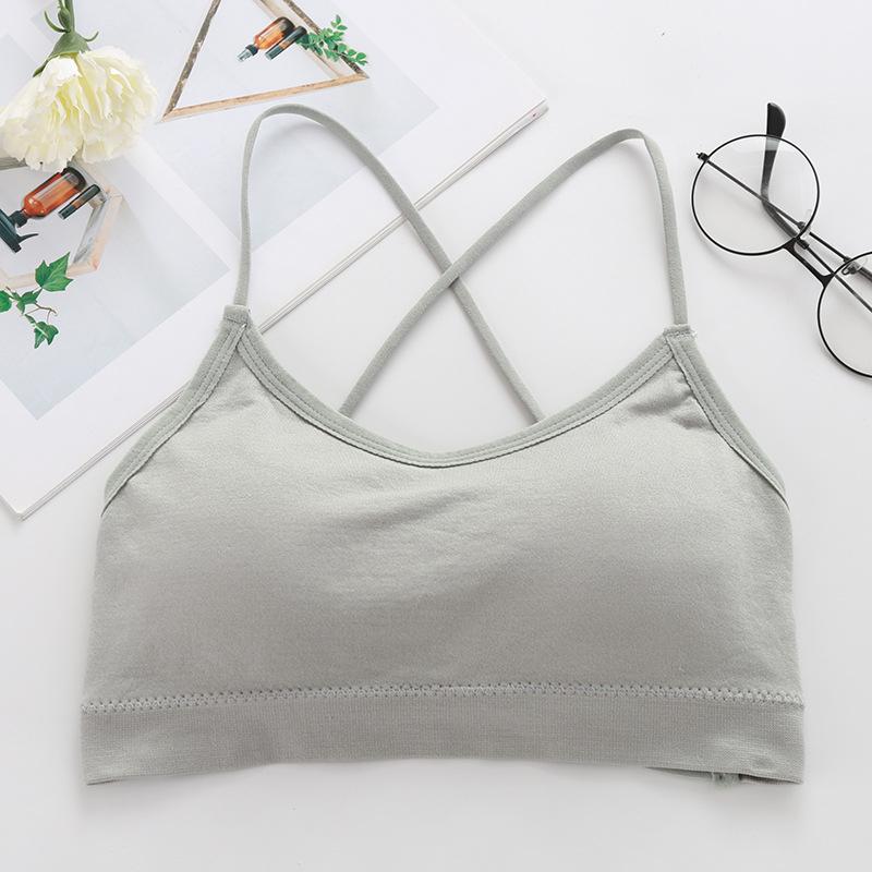 Áo Bra 2 Dây Hở Lưng Sợi Bún Đan Chéo ĐAI SONG SONG Cotton Không Gọng, Dây Mút Đệm Liền Nâng Ngực Quyến Rũ