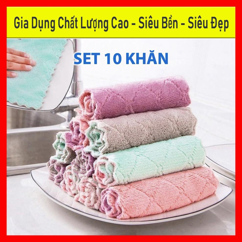 Sét 10 Khăn lau Nhà Bếp Đa Năng 2 Mặt