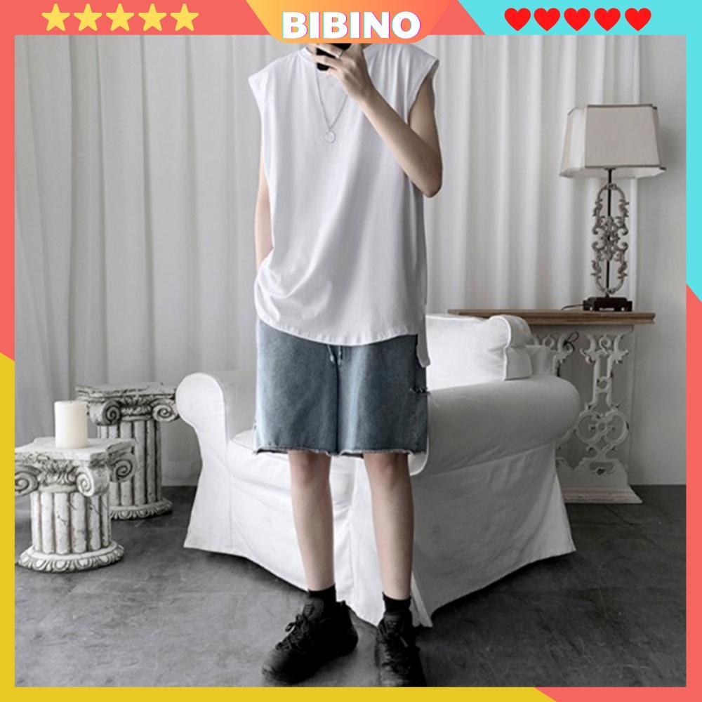 Áo ba lỗ nam sát nách form rộng vải thun cotton mềm mịn thoáng mát unisex big size BIBINO68 Áo tank top nam nữ cao cấp