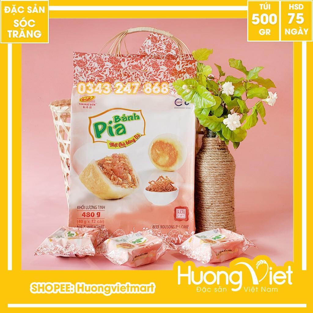 Bánh pía thịt chà bông bò Tân Huê Viên 500G, bánh pía mini sóc trăng