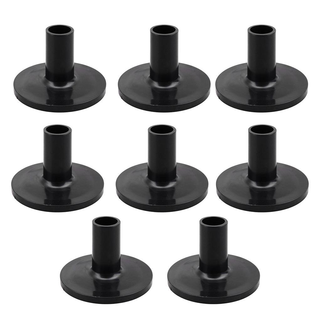 2x 8pcs / Set Cymbal Stand Sleeves with Flange Base for Drum Set Kit