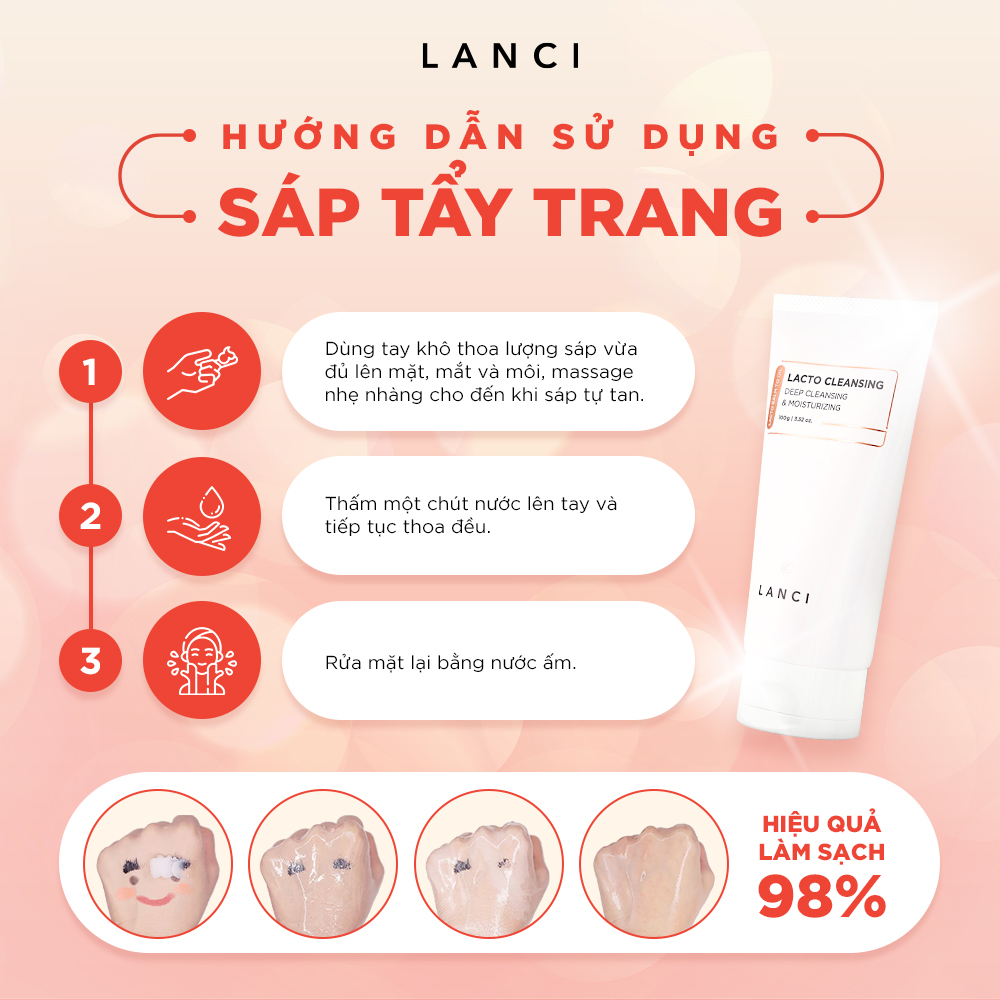 Sáp Tẩy Trang Tan Chảy LANCI Lacto Cleansing 100ml