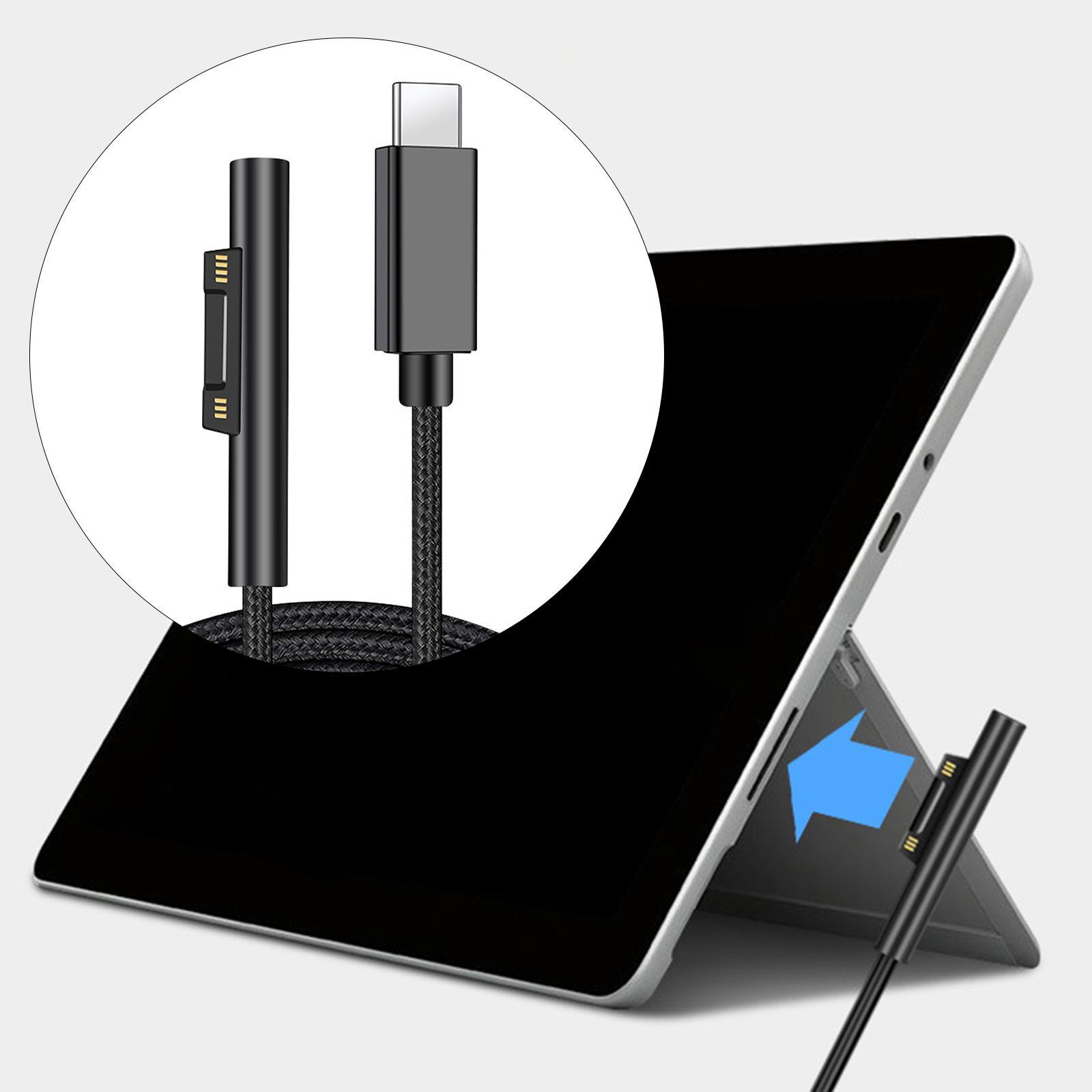 1Pcs Laptop Charging Cable Type C Interface Charger Wire Adapter PD Cable Durable Power Accessories for Microsoft Surface Laptop Pro 3/4/5/6
