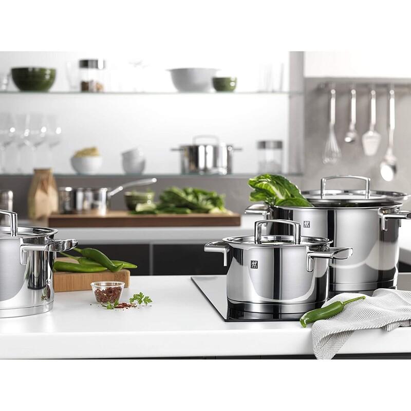 Bộ Nồi Zwilling Passion 5 Món, Chất Liệu Thép Không Gỉ, Dẫn Nhiệt Tốt, Phù Hợp Với Mọi Loại Bếp, Nhập Đức