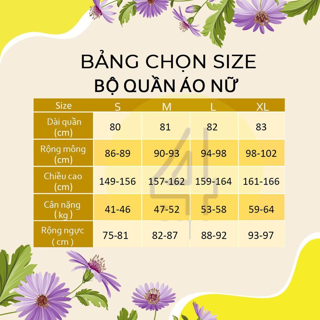 Set quần áo nữ 4LOVA quần culotes ống suông rộng phối áo cộc tay cúc sau chất đũi lụa cao cấp