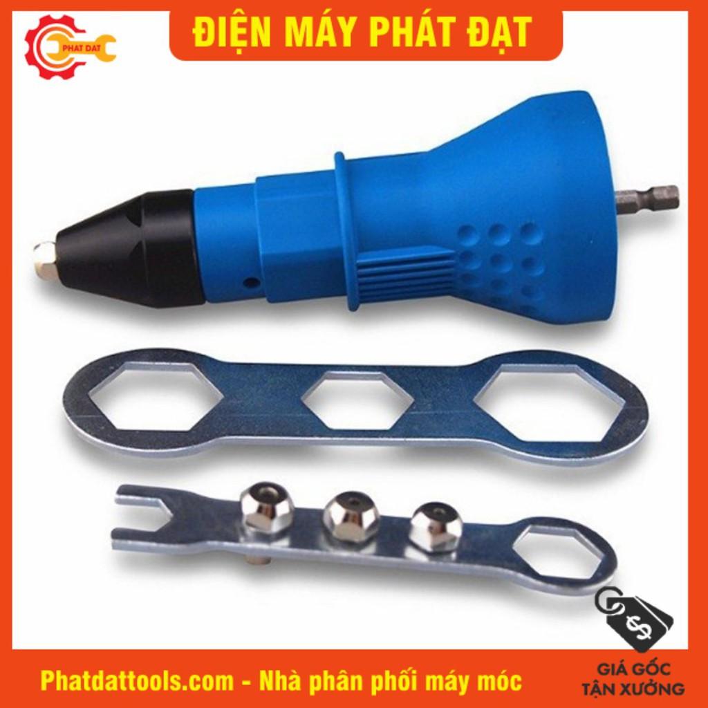 Đầu rút đinh tán gắn máy khoan thành máy rút đinh